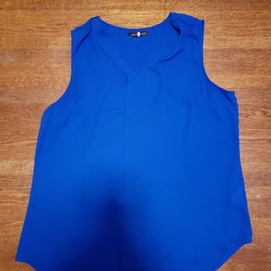 Sleeveless Royal Blue Vneck blouse
